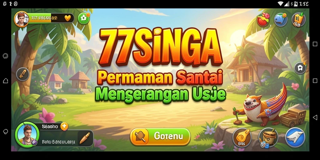 Tampilan gameplay seru dalam 77SINGA yang penuh warna.