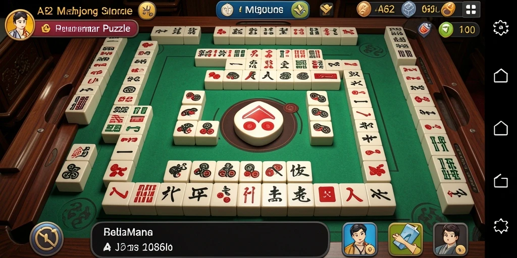 Tampilan gameplay Mahjong di AA62 yang menarik dan interaktif.