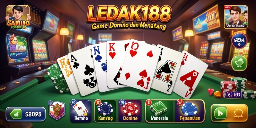 Tampilan gameplay menarik dari LEDAK188 yang menampilkan aksi domino.