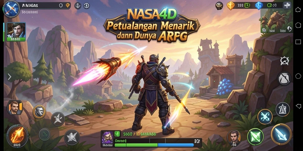 Tampilan gameplay seru dalam dunia ARPG yang luas.