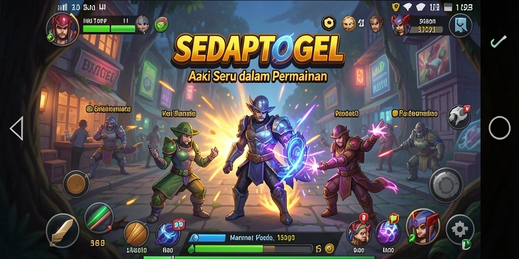 Tampilan gameplay SEDAPTOGEL yang penuh aksi dan petualangan.